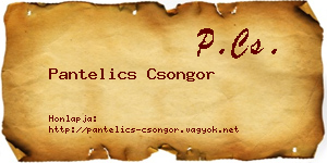 Pantelics Csongor névjegykártya